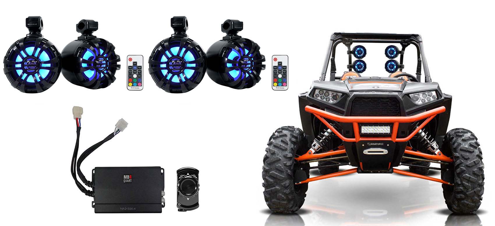 WB65KLS Black 2-Pack + NA2-320.4 Amp + N2‑WBT Bluetooth Bundle