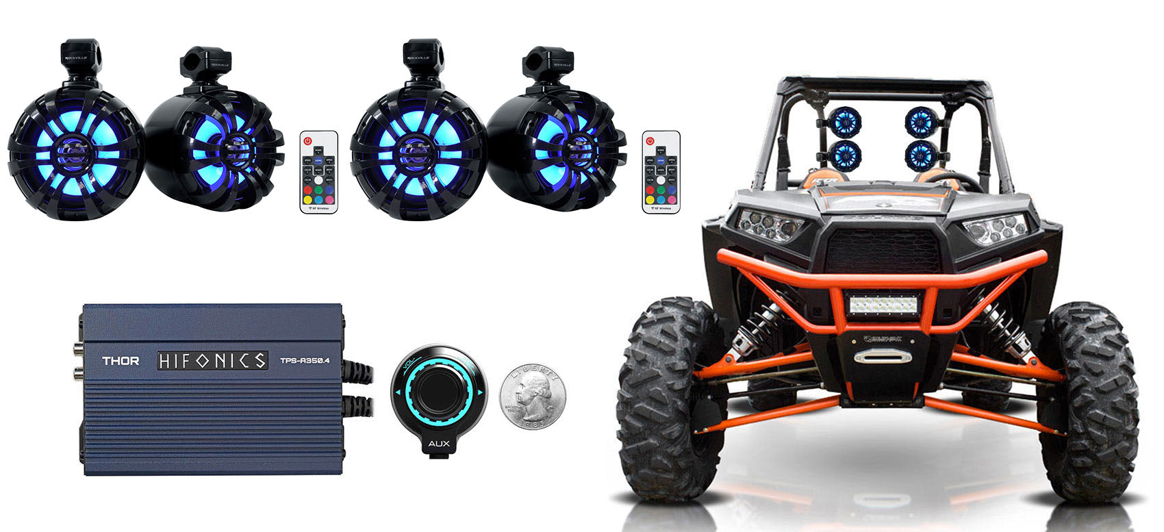 WB65KLS Black 4-Pack + TPS‑A350.4 Amp + TPS‑BT1 Bluetooth Bundle