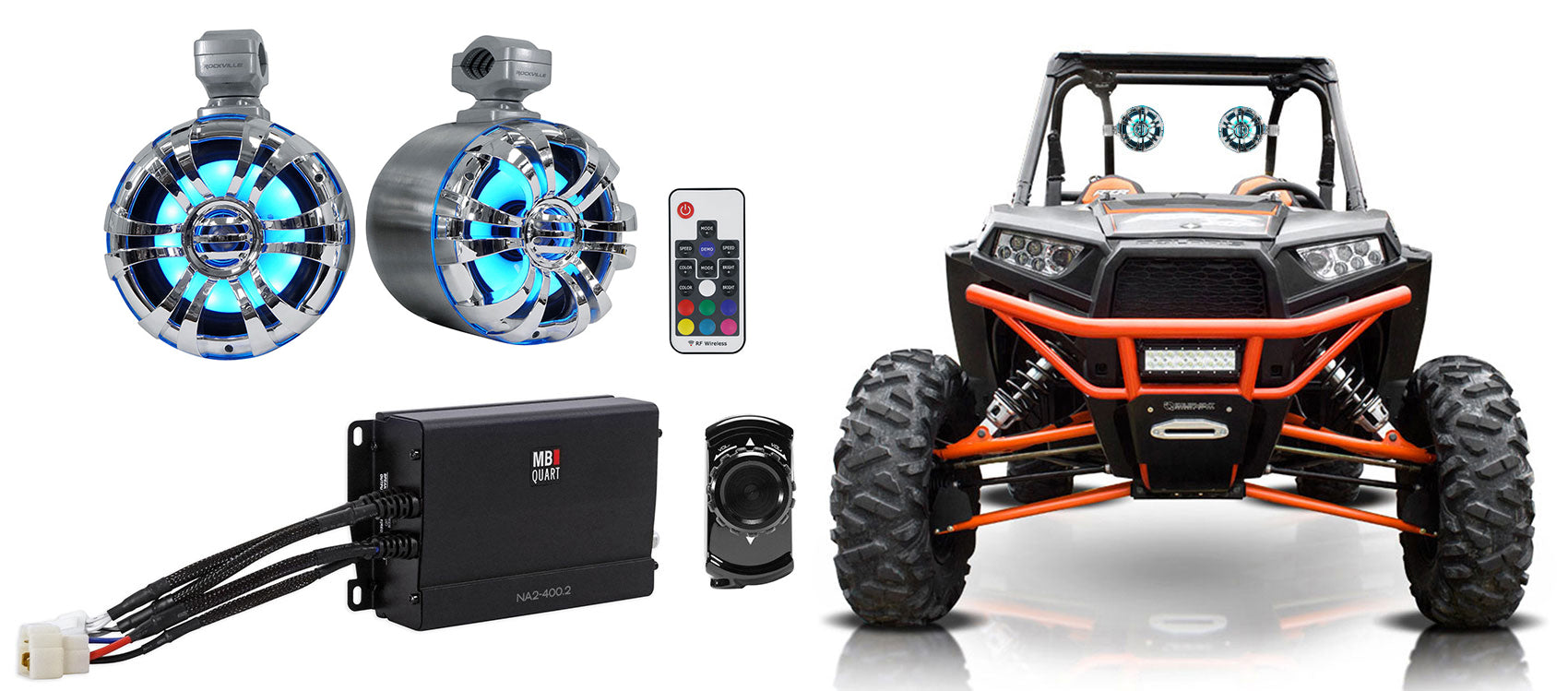 WB65KLS Silver 2-Pack + NA2‑400.2 Amp + N2‑WBT Bluetooth Bundle