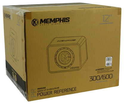 Memphis Audio PRXE12S2 600w 12" Subwoofer+Sub Box Enclosure+Amplifier+Amp Kit