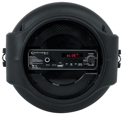 Technical Pro LIT8 Portable Bluetooth Karaoke Machine System w LED+Tablet Stand