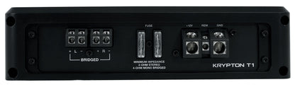 KRYPTON T1 Car Amplifier + 4 AWG Amp Wiring Kit Bundle