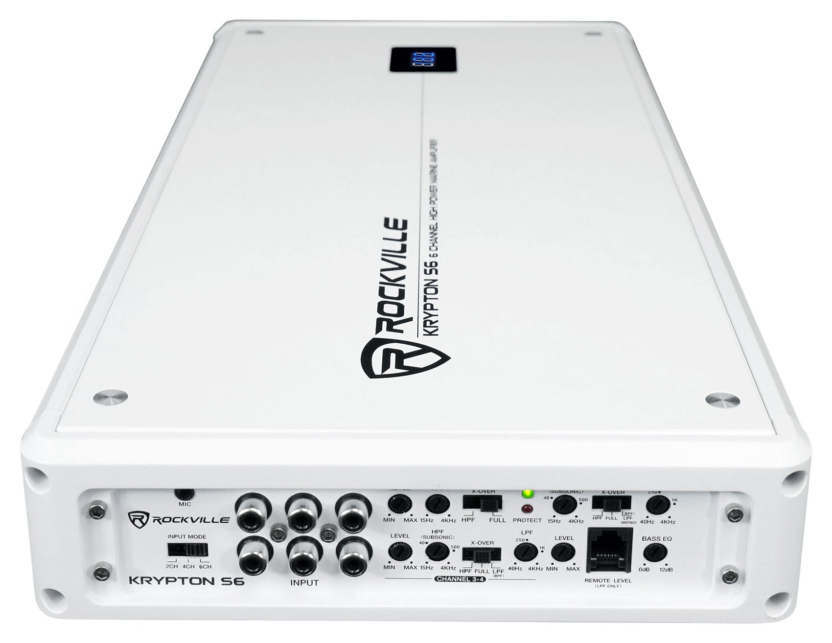 KRYPTON S6 Marine Amplifier + 4 AWG Kit + (2) 25' Marine RCA Bundle