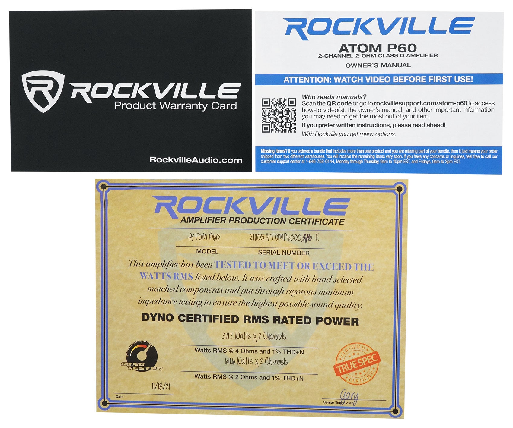 ATOM P60 + OFC 4 Gauge Amp Kit Bundle