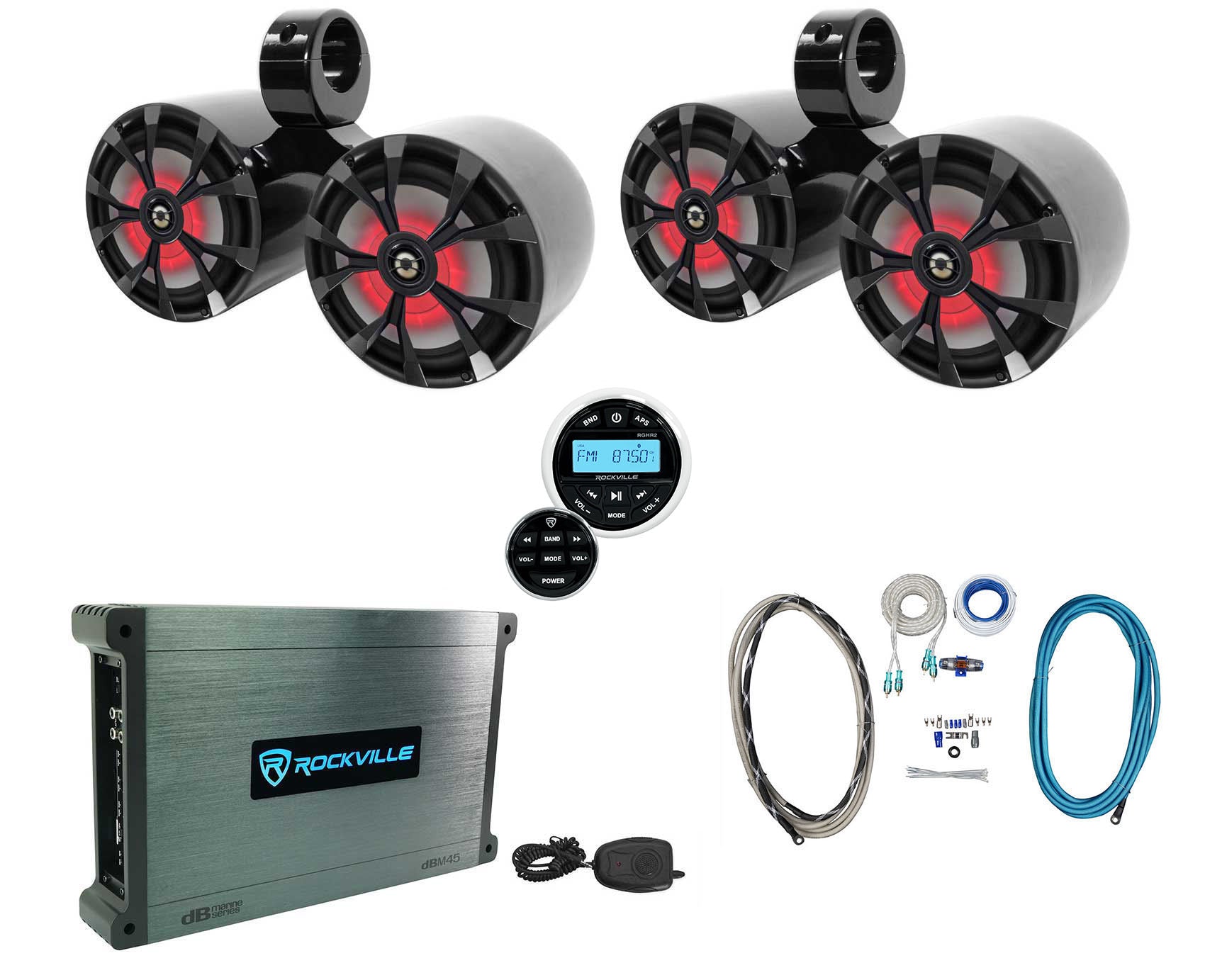 RKL80MB Black 2-Pack + RGHR2 Receiver Bundle