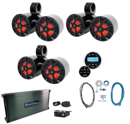 RKL80MB Black 6-Pack + DBM65 6‑Channel Amp Bundle