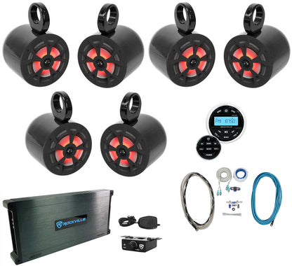 RKL80MB Black 6-Pack + DBM65 6‑Channel Amp Bundle