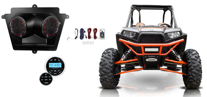 Marine Receiver + Overhead Console + 6.5" LED Speakers Bundle