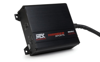 WB50KLS Black + MTX MUD100.2 Amplifier Bundle
