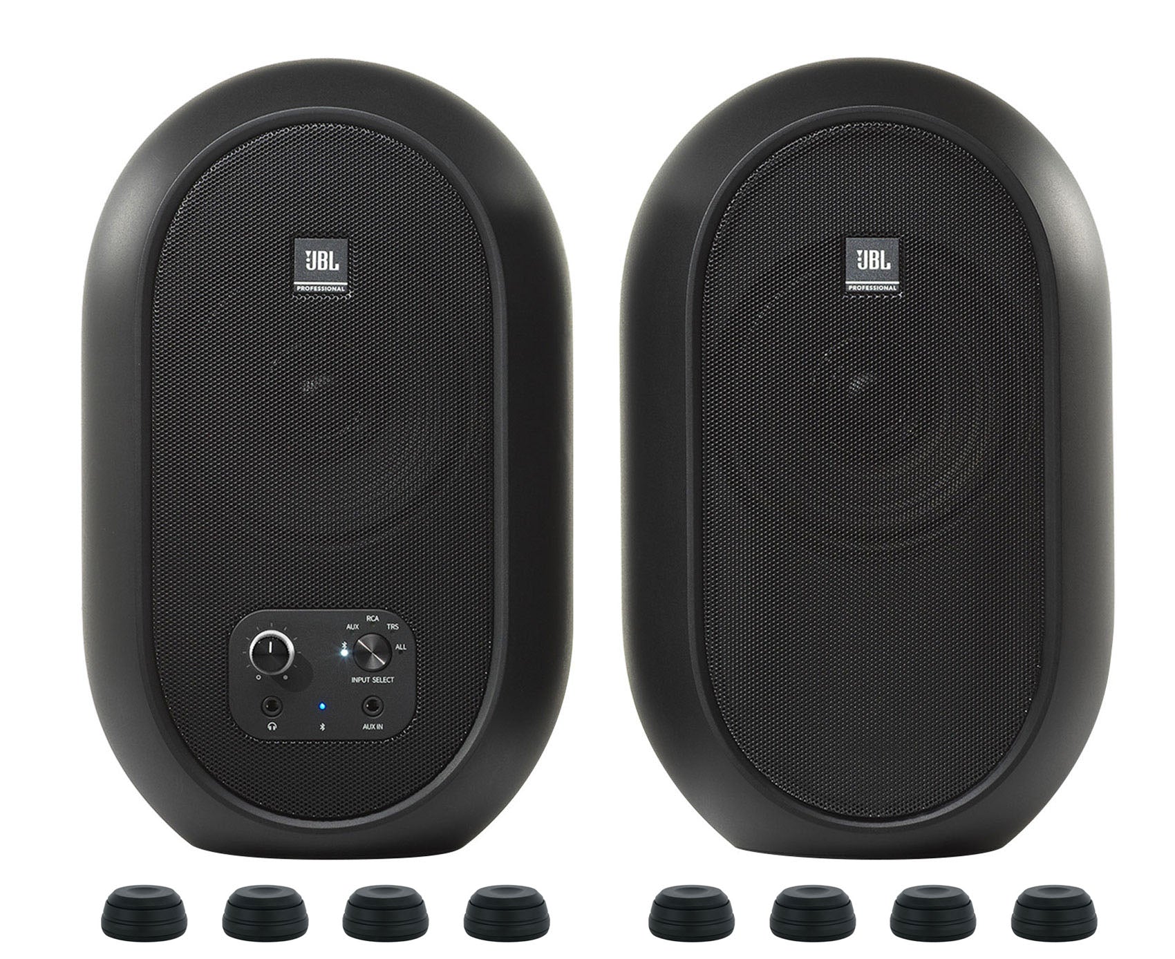 JBL 104SET-BT Pair Bluetooth Powered Active Studio Monitors+Isolation Feet Pads