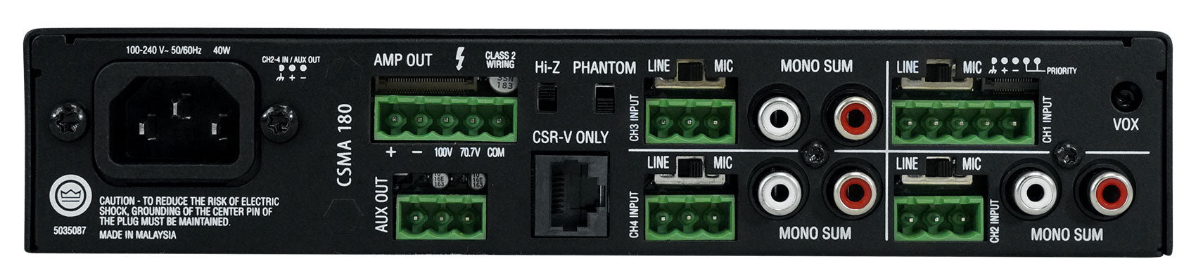 JBL CSMA 180 Commercial 70v Amplifier+10 White Cube Speakers For Restaurant/Cafe