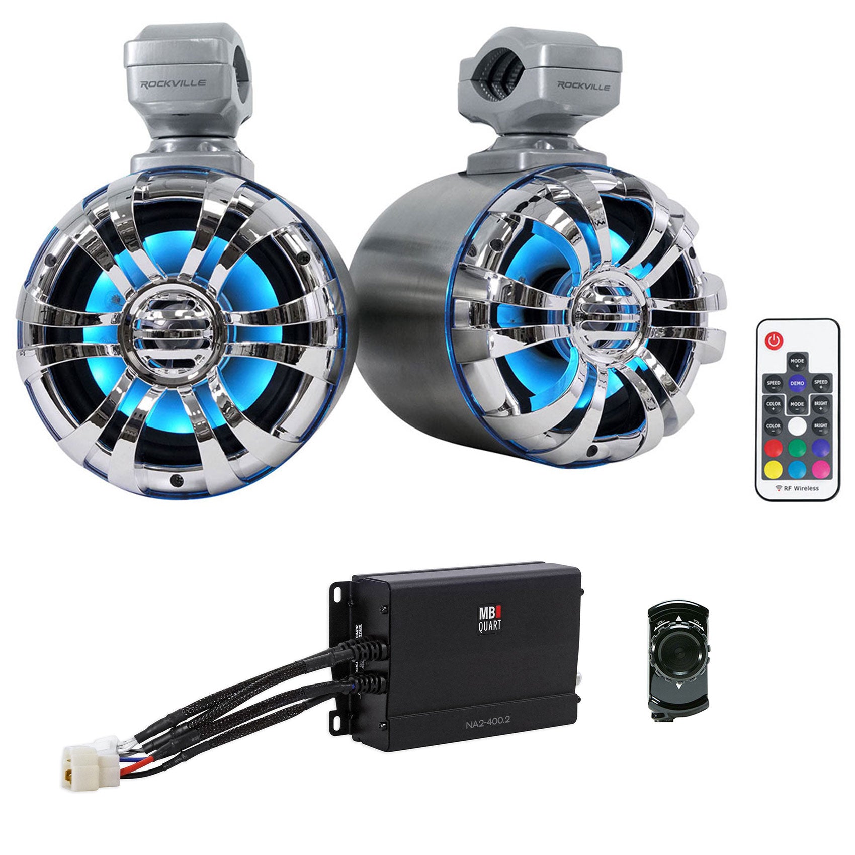 WB50KLS Silver + MB Quart NA2-400.2 Bluetooth Controller Bundle