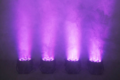 RockPAR TRI Black 8-Pack + DMX Cables Bundle