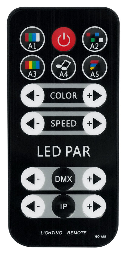 RockPAR TRI Black 6-Pack + ROCKFORCE 192 Controller Bundle