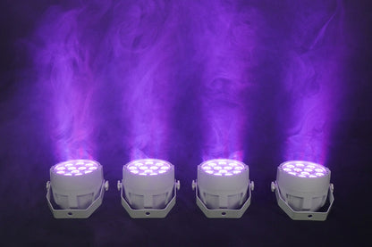 RockPAR TRI White 12-Pack + ROCKFORCE 384 Controller Bundle