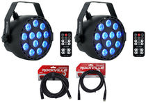RockPAR TRI Black 2-Pack + DMX Cables Bundle