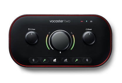 Focusrite Vocaster Two Person Podcast Podcasting Interface+Headphones+Mics