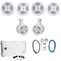 RMSTS65W 6.5" Speakers 2-Pair + RWB70W 6.5" Wakeboards + RXM-S6 Amp + RMWK4 Bundle