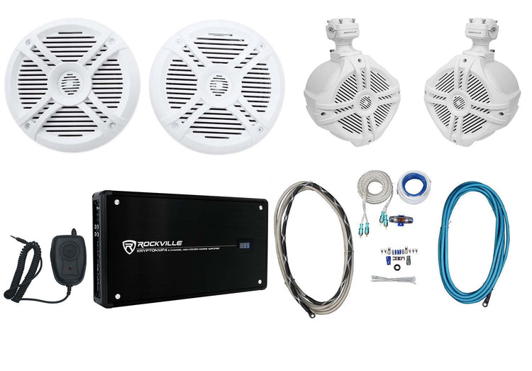 RMSTS65W 6.5" Speakers + RWB70W Towers + KRYPTON MF4 Amp Bundle