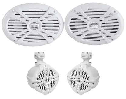 RMSTS69W White 2-Pack + RWB70W White Wakeboard Speakers Bundle
