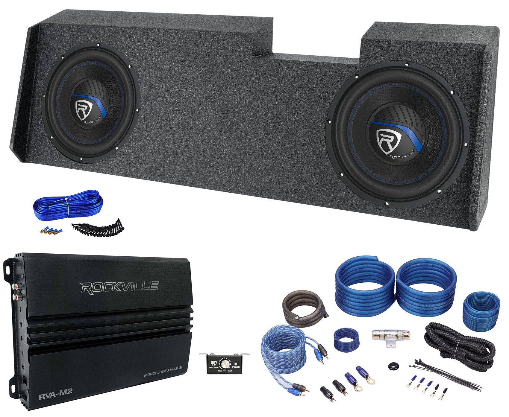 Rockville W10K5S2 2-Pack + RVA-M2 Bundle