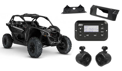 Can-Am Maverick X3 Digital Media Bluetooth Receiver+Kit+(2) 6.5" Tower Speakers