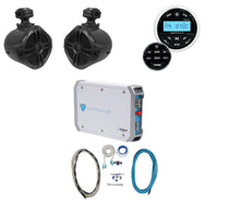 RWB70B Black 2-Pack + 2-Channel Marine Amplifier Bundle