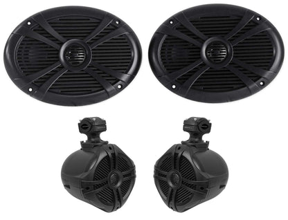 RMSTS69B 2-Pack + RWB70B Black Wakeboard Speakers Bundle