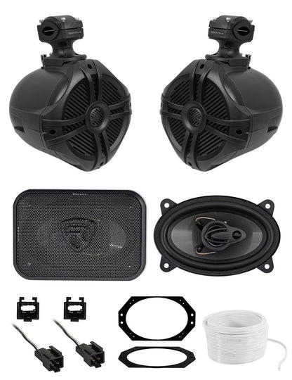 RWB70B Black + RV46.3A 4x6 Speakers Bundle