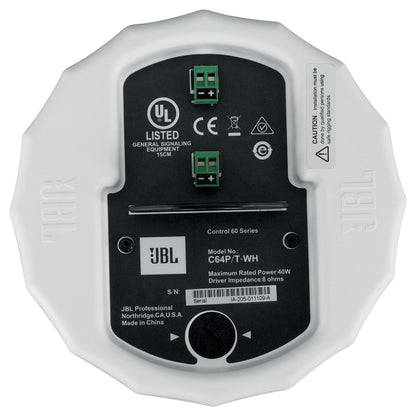 Control 64P/T White 6-Pack + RCS180-6 6-Zone 180W Amp Bundle