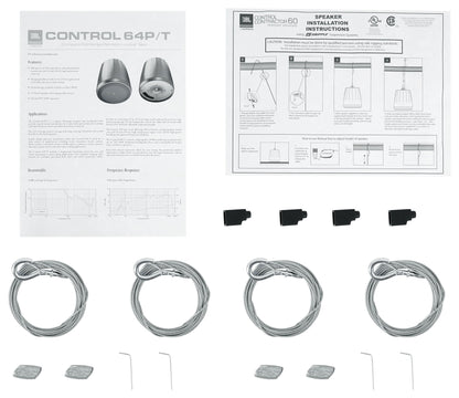 Control 64P/T White 6-Pack + RCS180-6 6-Zone 180W Amp Bundle