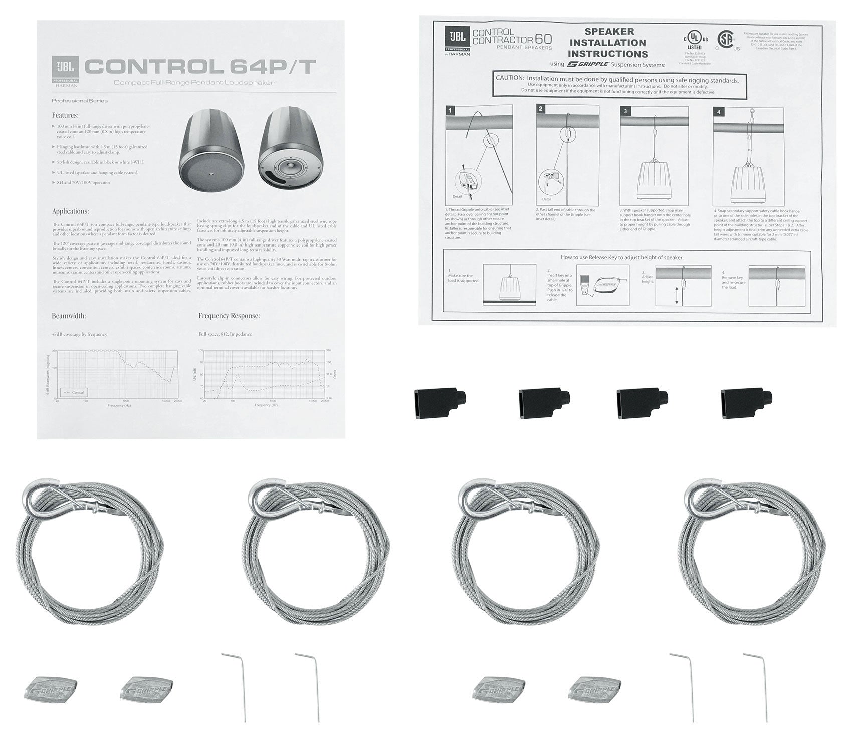 Control 64P/T White 8-Pack + RCS350-6 6-Zone 350W Amp Bundle