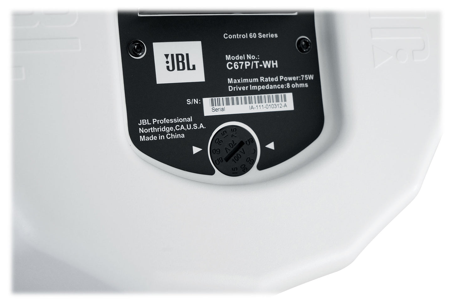 Control 67 P/T White 8-Pack + RCS650-6 Bundle