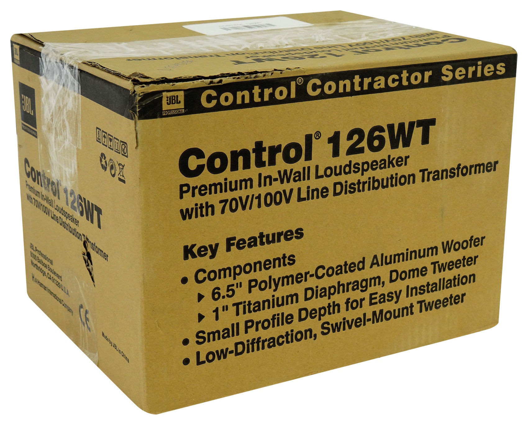 JBL Control 126WT 8-Pack + RCS350-6 Amplifier Bundle