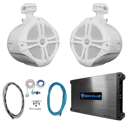 RWB90W White + DBM25 Marine Amplifier Bundle