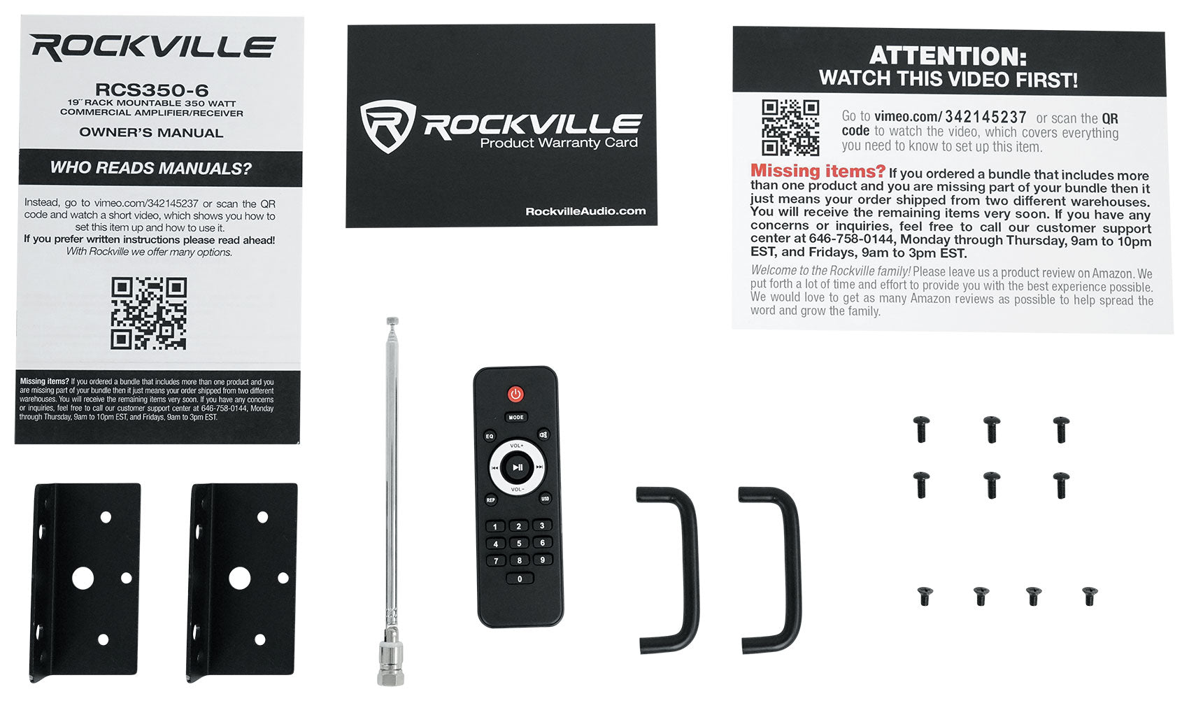 Control 64P/T Black 10-Pack + RCS350-6 6-Zone 350W Amp Bundle