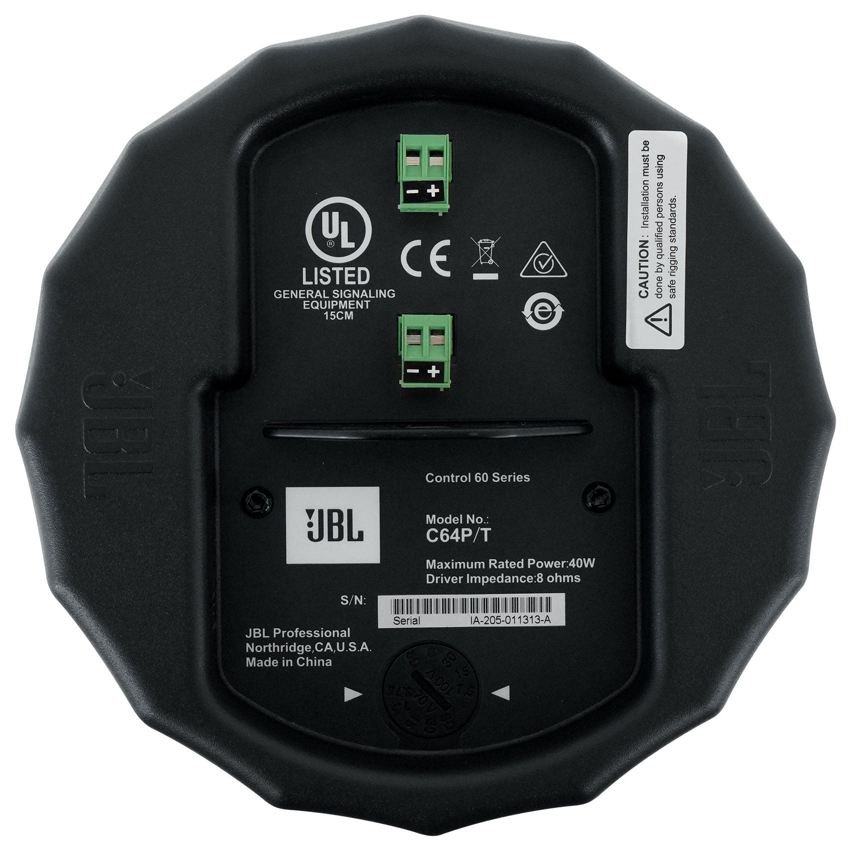 Control 64P/T Black 10-Pack + RCS350-6 6-Zone 350W Amp Bundle