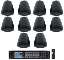 Control 64P/T Black 10-Pack + RCS350-6 6-Zone 350W Amp Bundle
