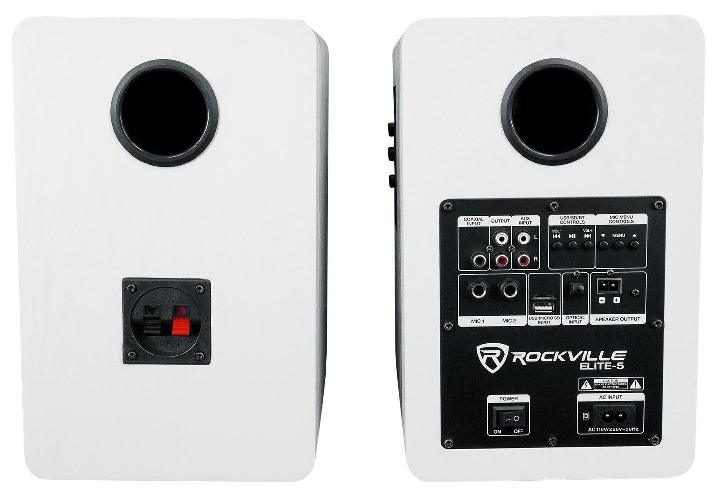ELITE-5W White + RS37W White Stands Bundle