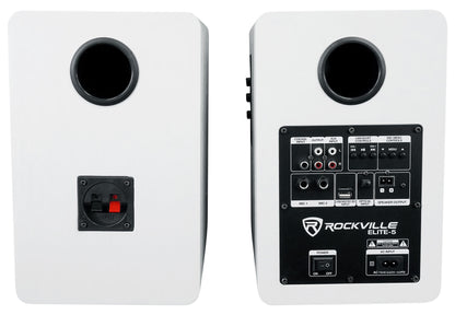 ELITE-5W White + RS37W White Stands Bundle