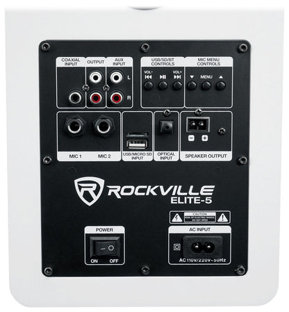 ELITE-5W White + RS37W White Stands Bundle