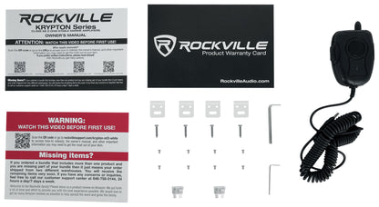 KRYPTON MF3 White Marine Amplifier + RMWK4 Marine Wire Kit Bundle