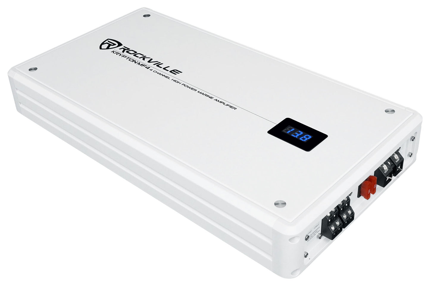 KRYPTON MF4 White Marine Amplifier + RMWK4 Wiring Kit Bundle
