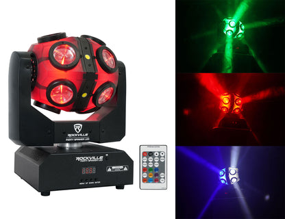Party Spinner LED + RLB80 Bag + 25' DMX Cable Bundle