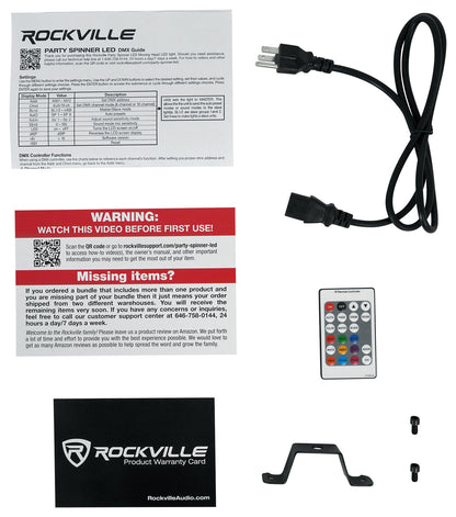 Party Spinner LED 2-Pack + ROCKFORCE 192 DMX Controller Bundle