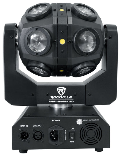 Party Spinner LED + ROCKFORCE 192 DMX Controller Bundle