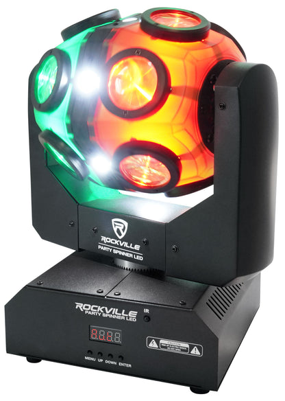 Party Spinner LED + ROCKFORCE 192 DMX Controller Bundle