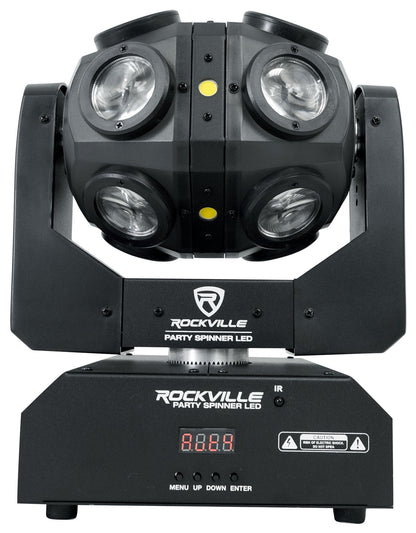 Party Spinner LED 2-Pack + ROCKFORCE 192 DMX Controller Bundle