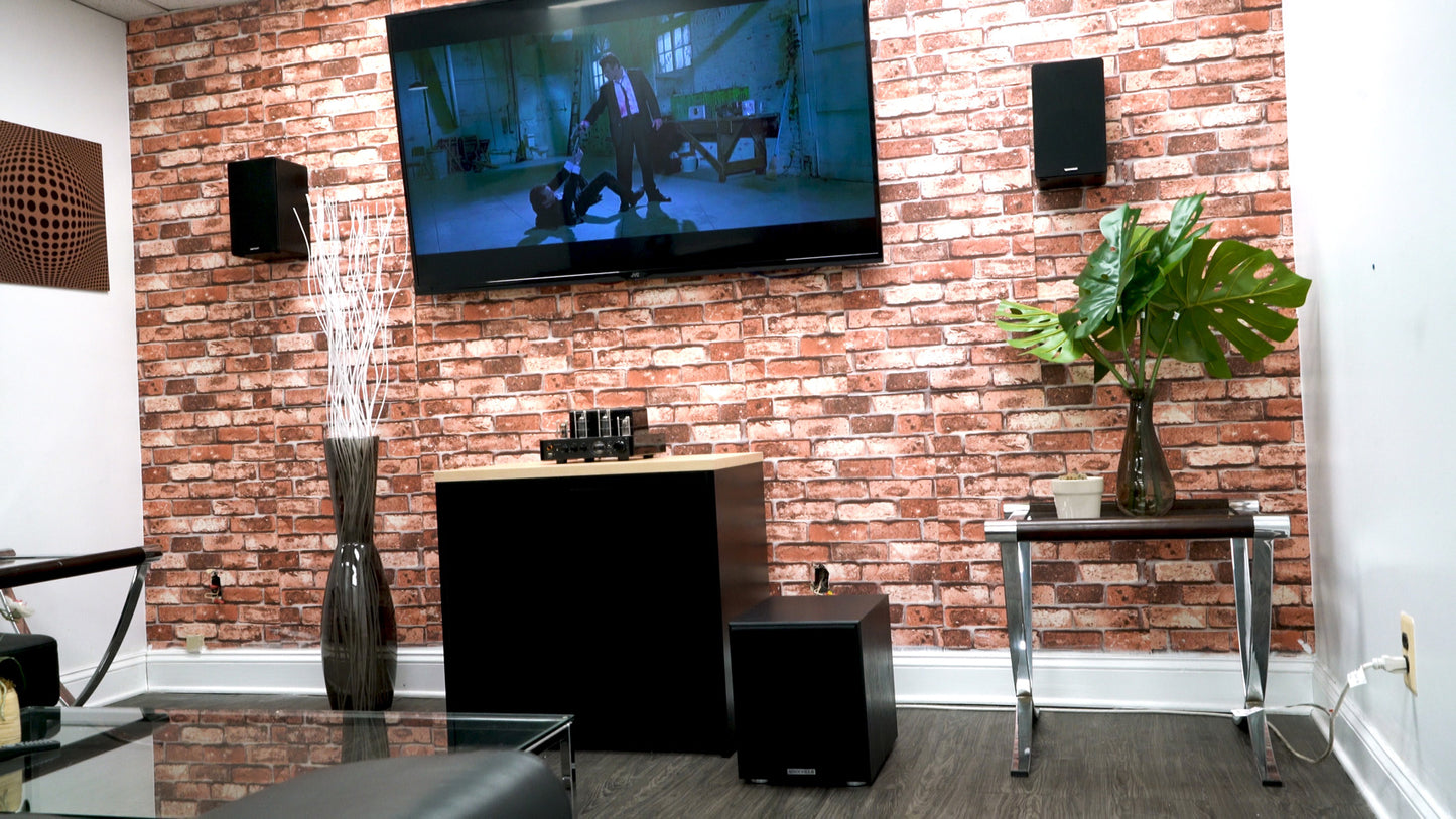 ELITE-5B Speakers + RHT28 Stands + Rock Shaker 8 Sub Bundle