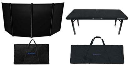 RFAAC DJ Facade + Adjustable DJ Table Bundle